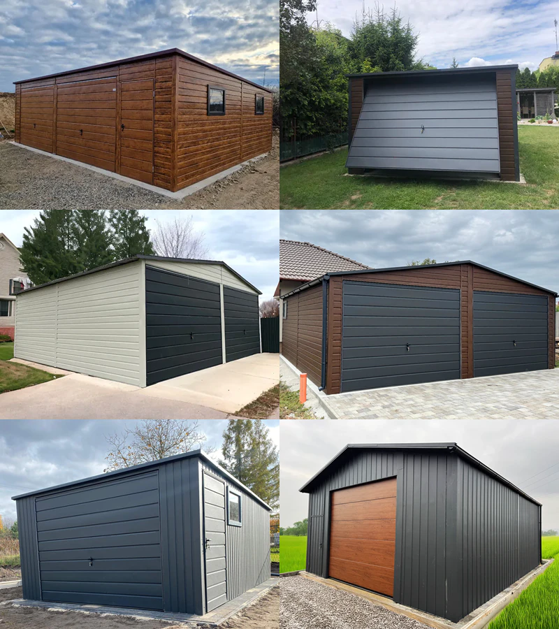 Produkcja garaży blaszanych, konstrukcji stalowych, wiat, blachy trapezowej, profili zamkniętych i kątowników zimnogiętych