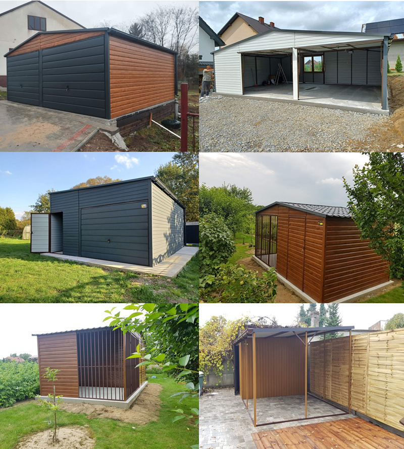 Producent garaży blaszanych. Konstrukcje stalowe. Wiaty. Carporty. Altany ogrodowe. Przystępne ceny.