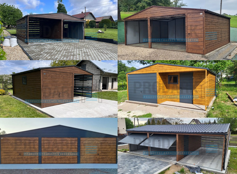 Producent garaży blaszanych. Garaże z płyty warstwowej, ocieplane. Wiaty i inne konstrukcje stalowe zgodnie z życzeniem klienta.