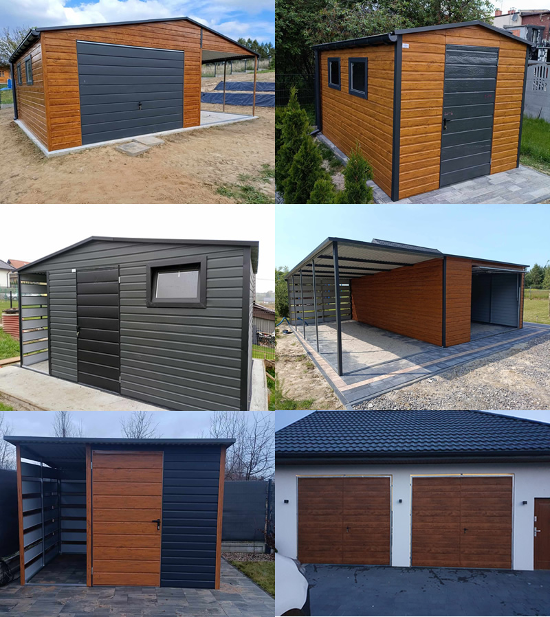 Produkcja garaży blaszanych, bram garażowych